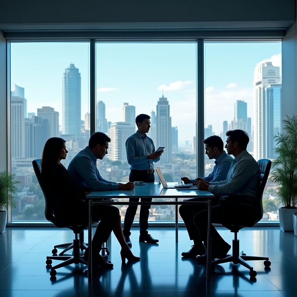 Equipo de Inversiones Futuras Argentina en oficina moderna